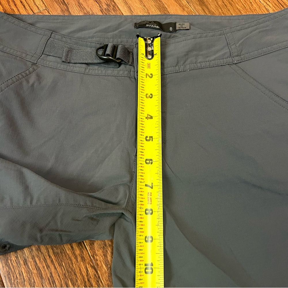 PrAna Jasmine Knicker Hiking Capri Gray Outdoor Pants Size 8 - Picture 9 of 10